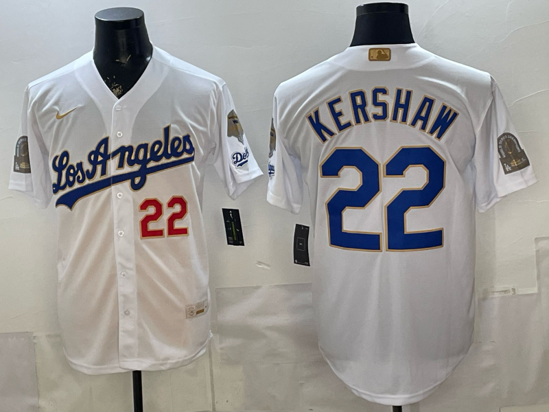 Men Los Angeles Dodgers #22 Kershaw white Game 2026 Nike MLB Jersey 4014001->->MLB Jersey